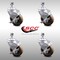 Service Caster 4 Inch SS High Temp Glass Filled Nylon 3/8 Inch Threaded Stem Caster Set Brake SCC-SSTS20S414-GFNSHT-TLB-381615-4 - alternate 5
